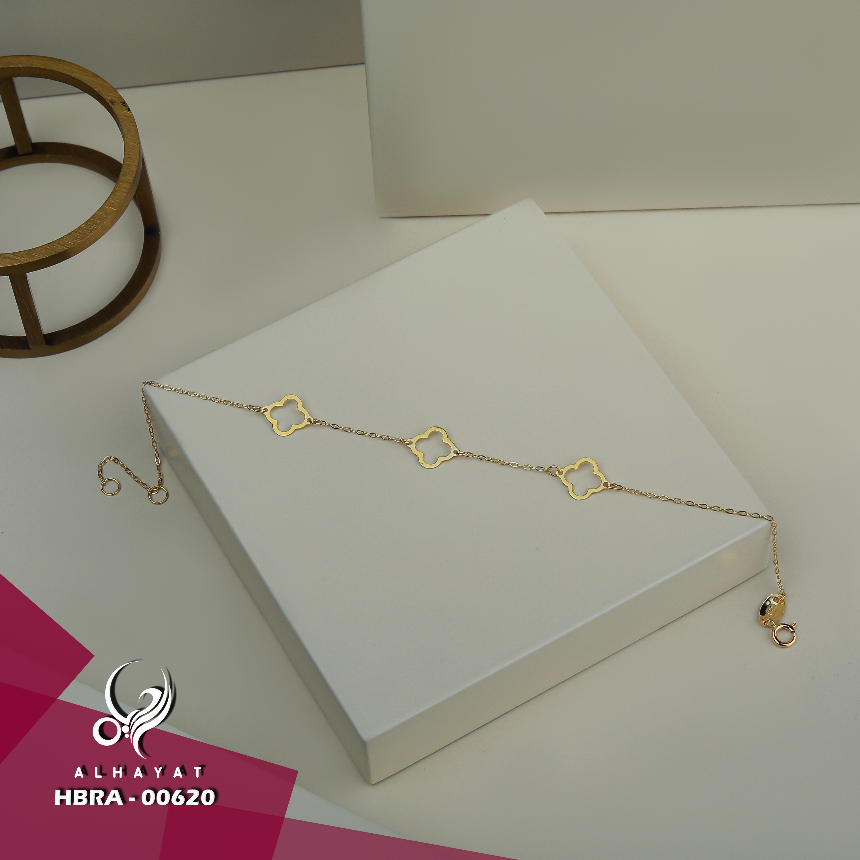 18 karat gold bracelet, made in Turkey - (H-0617)